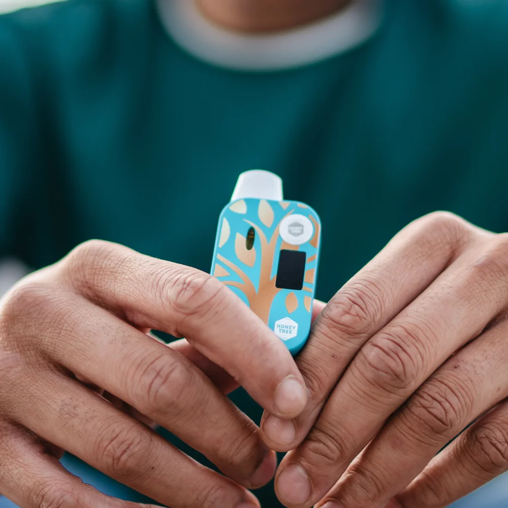 flavored vapes holding